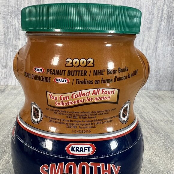 Kraft Peanut Butter Glass Coin Jar New York Rangers 2002 Piggy Bank - Picture 9 of 11